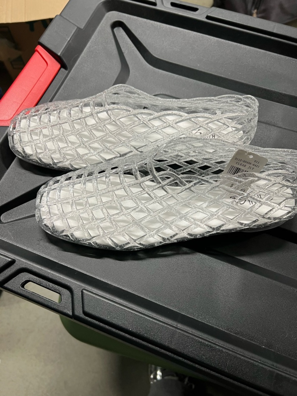 Clear Women's Jelly Slip-On Flats